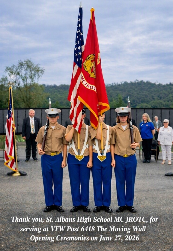 THE MOVING WALL MC JROTHC COLOR GUARD